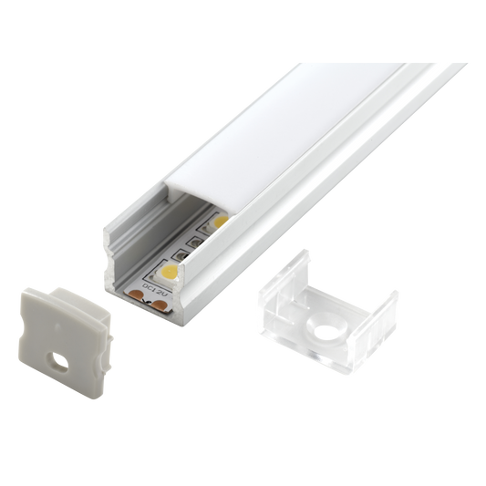 Profile Pro 30 Surface, utanpåliggande aluminiumprofil för LED-slinga, 2 m, silver