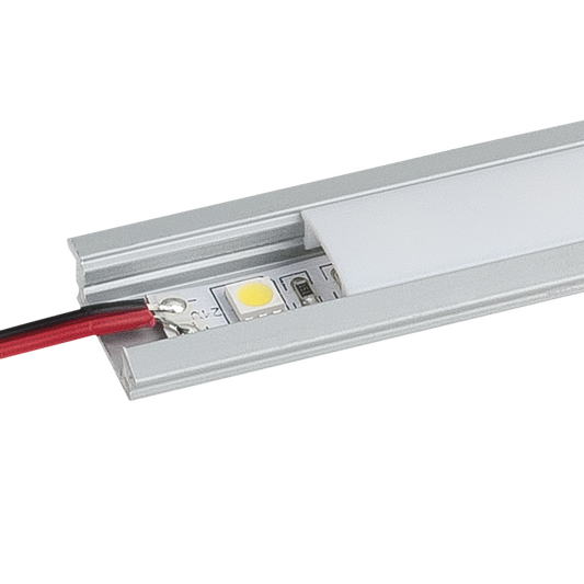 Profile Pro 1 Recessed, infälld aluminiumprofil för LED-slinga, 2 m, silver