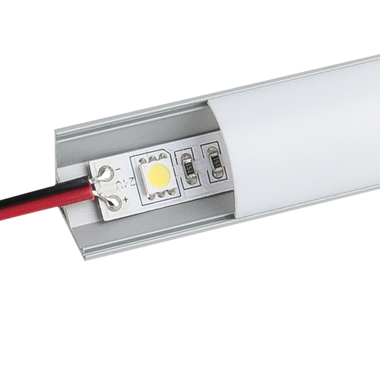 Profile Pro 6 Corner, hörnprofil för LED-slinga, 2 m, rund kåpa