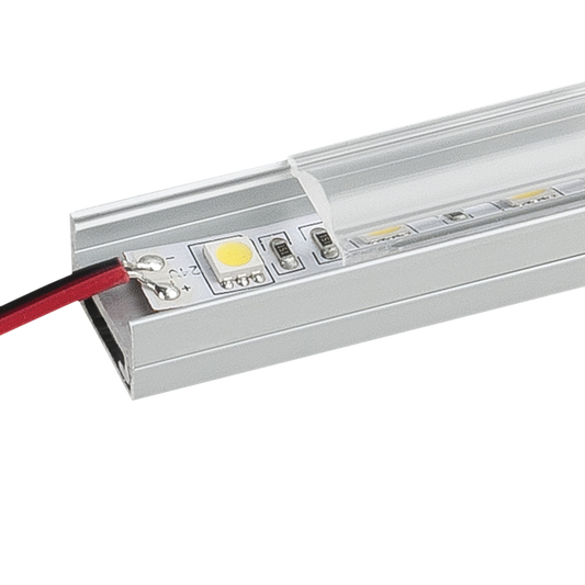 Profile Pro 12 Surface, utanpåliggande aluminiumprofil för LED-slinga, 2 m