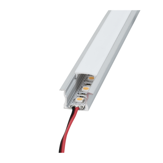 Profile Pro 17 Recessed, infälld aluminiumprofil för LED-slinga, 2 m, silver