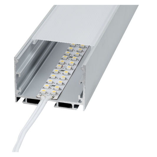 Profile Pro 26 Surface, utanpåliggande aluminiumprofil för LED-slinga, 2 m, silver