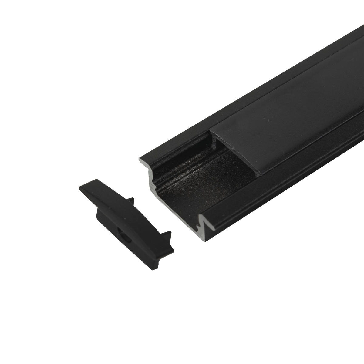Profile Pro 1 Recessed, infälld aluminiumprofil för LED-slinga, 2 m, svart