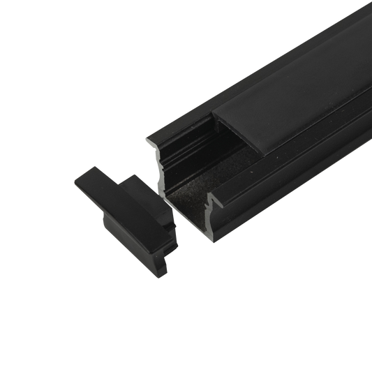 Profile Pro 17 Recessed, infälld aluminiumprofil för LED-slinga, 2 m, svart