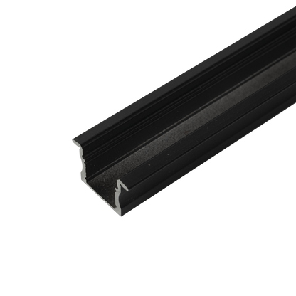 Profile Pro 17 Recessed, infälld aluminiumprofil för LED-slinga, 2 m, svart