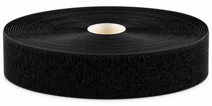 Kardborreband självhäftande – Luddband (öglesida), Svart, 50 mm