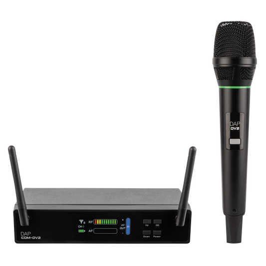 COM DV-2 trådlöst handmikrofonset, 2,4 GHz