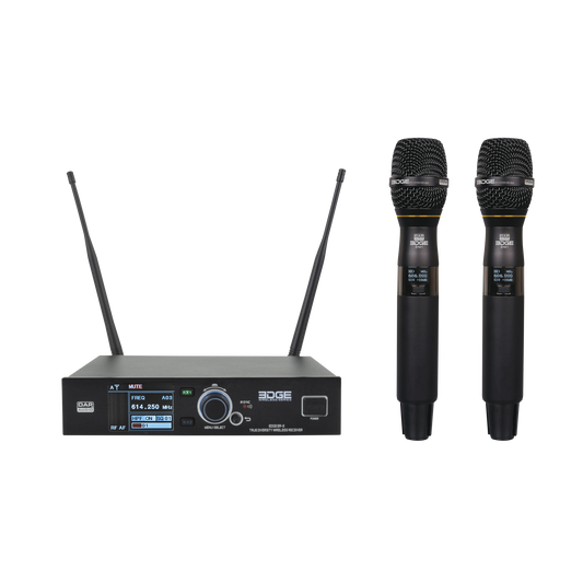 EDGE EHS-2 trådlöst set med två handmikrofoner, 610–670 MHz