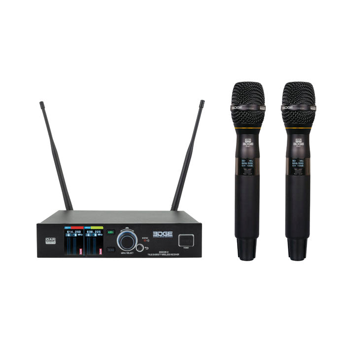 EDGE EHS-2 trådlöst set med två handmikrofoner, 610–670 MHz