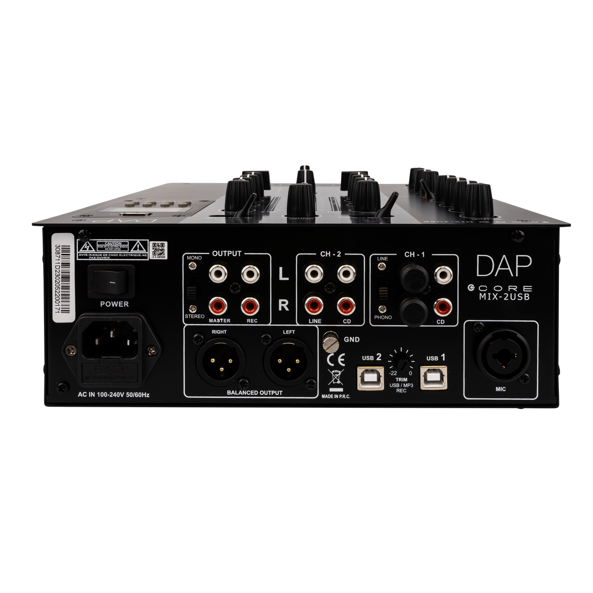 CORE MIX-2 USB 2-kanalig DJ-mixer med USB-gränssnitt