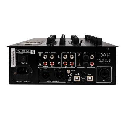 CORE MIX-2 USB 2-kanalig DJ-mixer med USB-gränssnitt