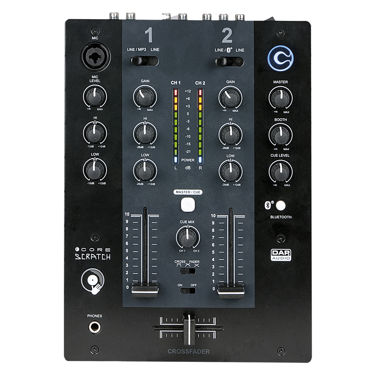CORE Scratch 2-kanalig DJ-mixer