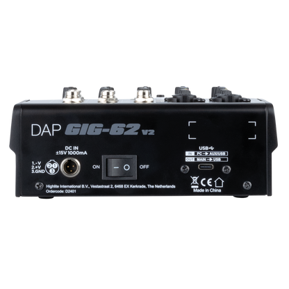 GIG-62 V2 analog 6-kanalsmixer