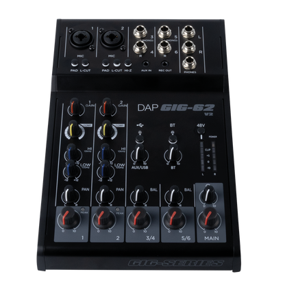 GIG-62 V2 analog 6-kanalsmixer