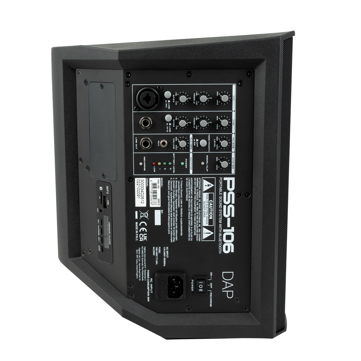PSS-106 batteridriven högtalare 6,5", utan mikrofon