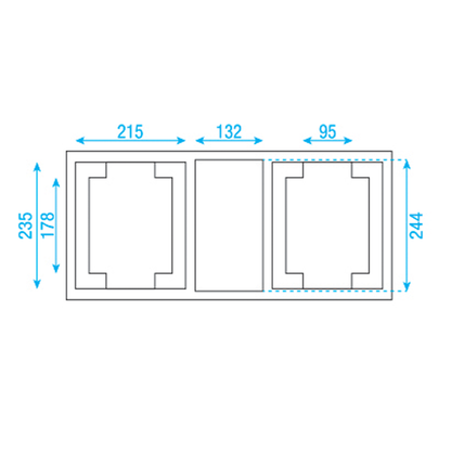Flightcase för 2 × Phantom 65, Value Line – med tillbehörsfack