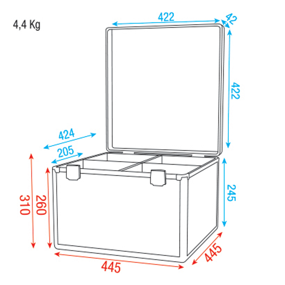 Case för 4 × LED Par 56, Value Line, med elastiska kardborreband