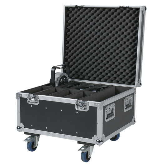 Flightcase för 8 × Compact Par 7/18, med tillbehörsfack