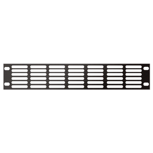 19" ventilationspanel, svart, 2U