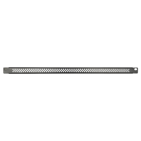 19" ventilationspanel, svart, 1/2U