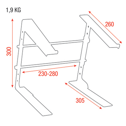 Laptopstativ, stål