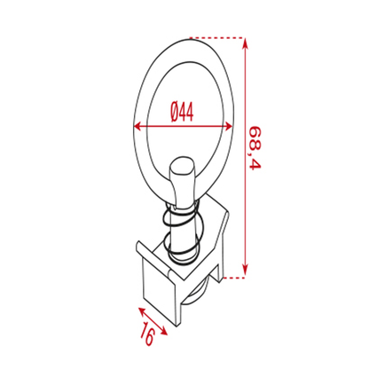 Single Stud Flying Point, enkel flygpunkt