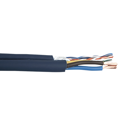 Flexibel CAT5- och strömkabel 3 × 1,5 mm², 100 m på rulle