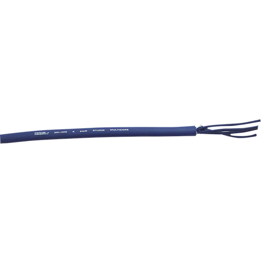 MK-422 multicorekabel 4 par, enkelskärmad, mörkblå, per meter