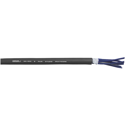 MK-822 multicorekabel 8 par, enkelskärmad, svart, per meter