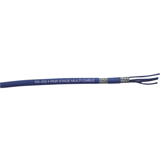 MK-432 Pro-Core multicorekabel 4 par, dubbelskärmad, mörkblå, per meter