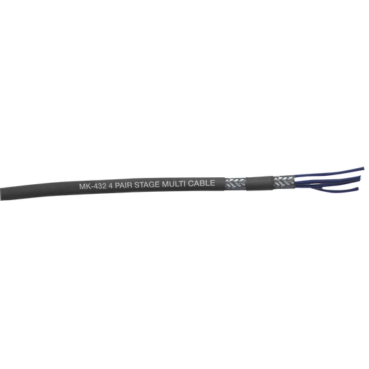 MK-432 Pro-Core multicorekabel 4 par, dubbelskärmad, svart, per meter