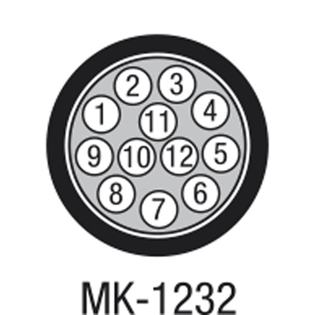 MK-1232 Pro-Core multicorekabel 12 par, dubbelskärmad, mörkblå, per meter