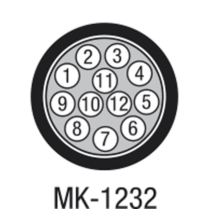 MK-1232 Pro-Core multicorekabel 12 par, dubbelskärmad, mörkblå, per meter