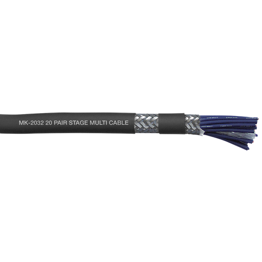MK-2032 Pro-Core multicorekabel 20 par, dubbelskärmad, svart, per meter