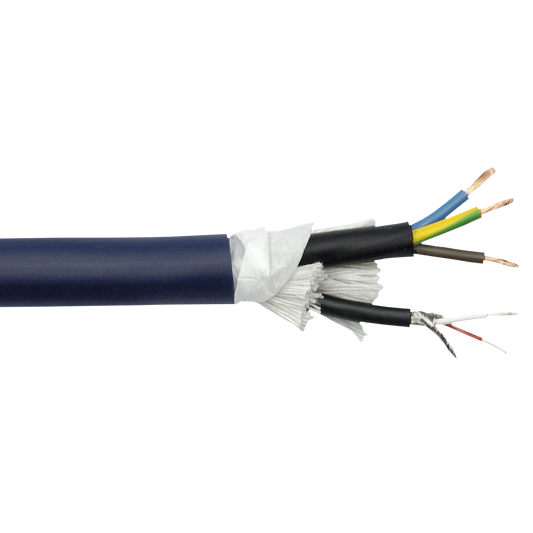 PMC-216 kombikabel ström/signal, mörkblå, per meter