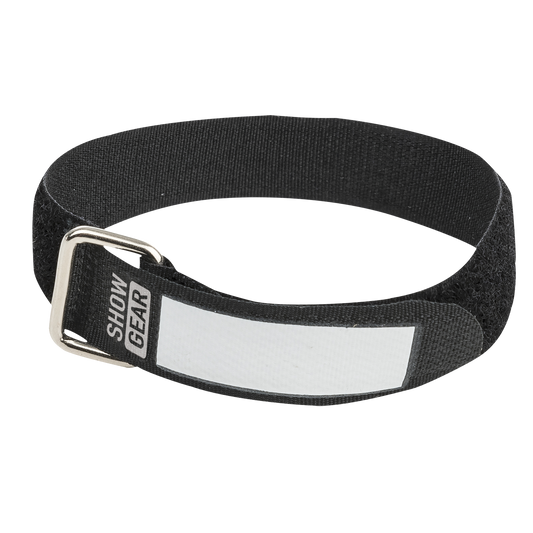 Kardborreband 300 × 20 mm, svart, set om 10