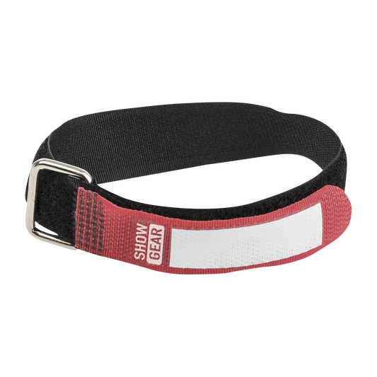 Kardborreband 300 × 20 mm, röd, set om 10