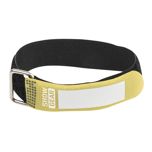 Kardborreband 300 × 20 mm, gul, set om 10