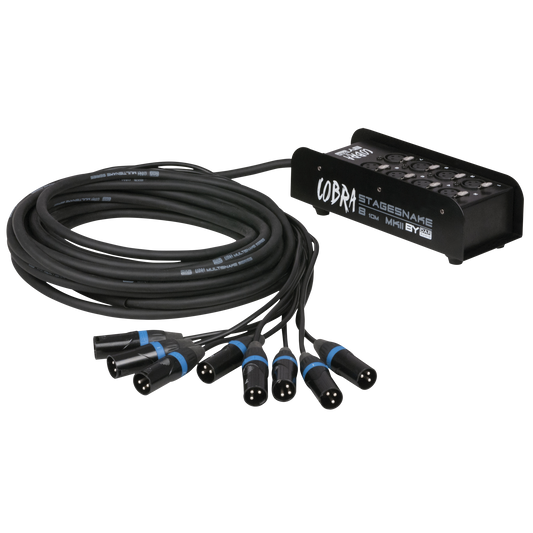 CobraX 8 StageSnake, 8 kanaler XLR, 10 m