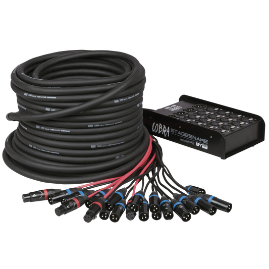 CobraX 16/4 StageSnake, 16 in / 4 ut XLR, 30 m