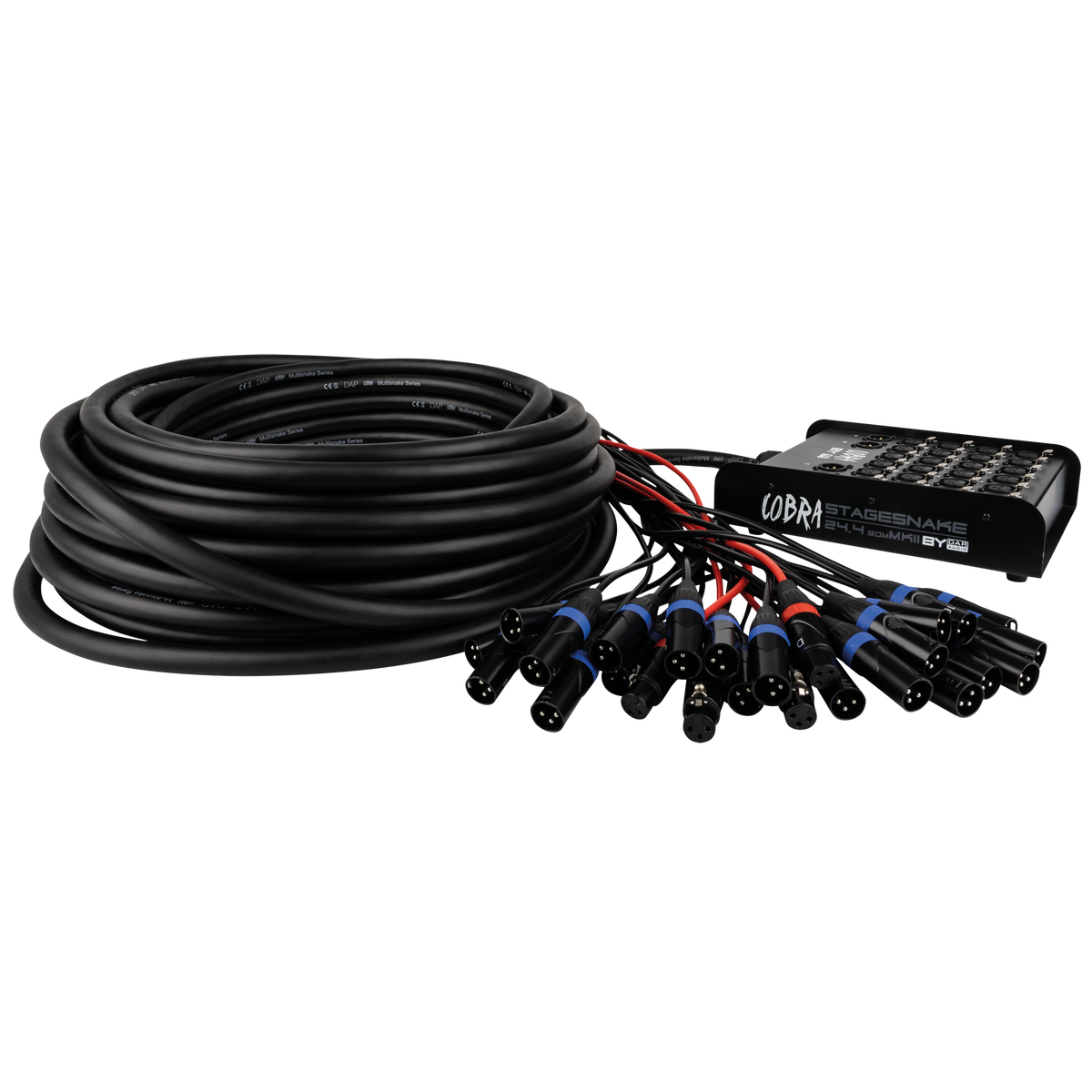 CobraX 24/4 StageSnake, 24 in / 4 ut XLR, 30 m
