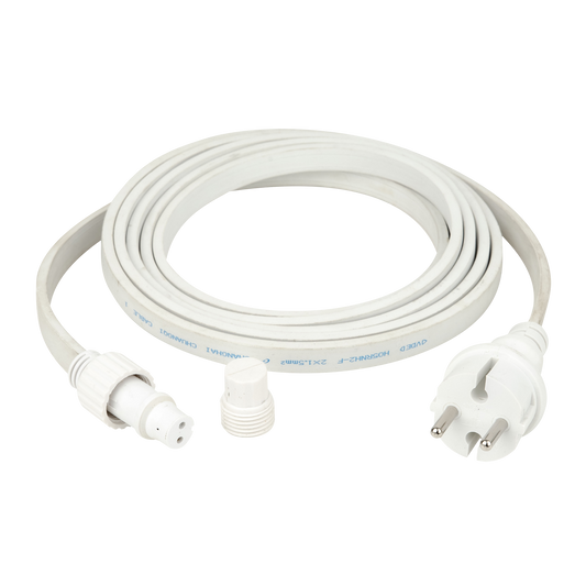 Strömkabel för Festoon Light E27, vit, 3 m