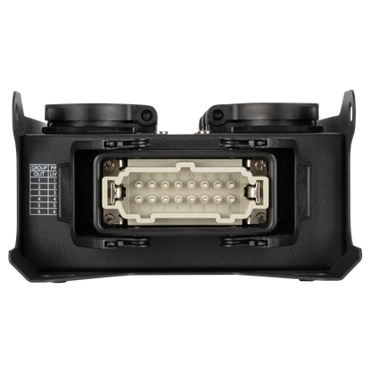 PowerCore 1m.6s breakoutbox, Multipin H16 in till 6 × Schuko