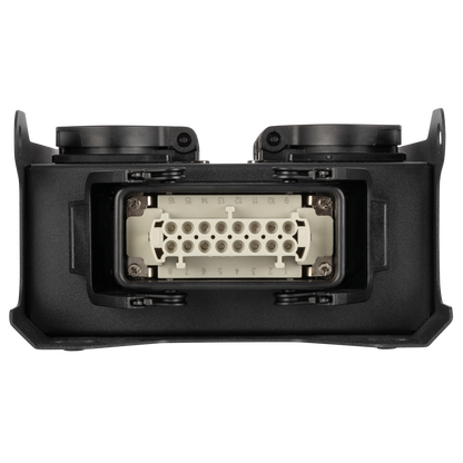 PowerCore 2m.6s breakoutbox, 2 × Multipin H16 (in/ut) till 6 × Schuko