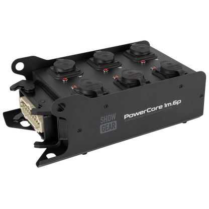 PowerCore 1m.6p breakoutbox, Multipin H16 in till 6 × Power Pro True