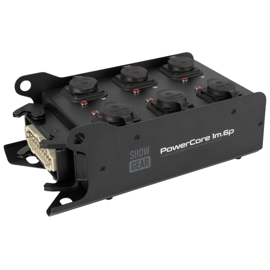 PowerCore 1m.6p breakoutbox, Multipin H16 in till 6 × Power Pro True