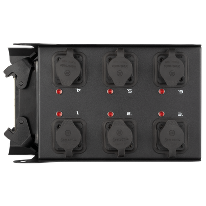 PowerCore 1m.6p breakoutbox, Multipin H16 in till 6 × Power Pro True
