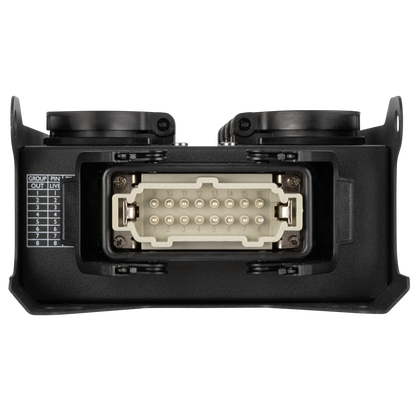 PowerCore 1m.8s breakoutbox, Multipin H16 in till 8 × Schuko
