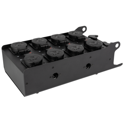 PowerCore 1m.8s breakoutbox, Multipin H16 in till 8 × Schuko