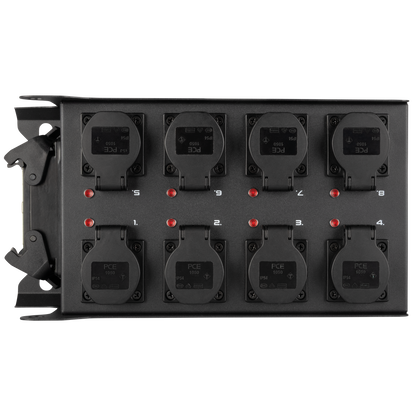 PowerCore 1m.8s breakoutbox, Multipin H16 in till 8 × Schuko